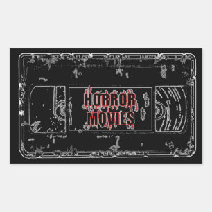 Horror Movies -Black Rectangular Sticker