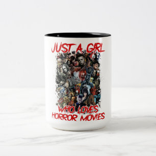 Horror Movies Just A Girl Who Loves Two-Tone Coffee Mug