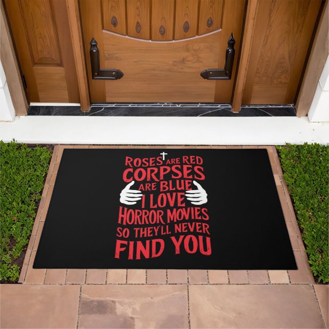 Horror Movies Lovers Halloween Scary Film  Doormat (Outdoor)