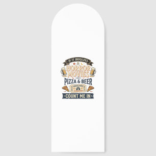 Horror Movies Pizza Beer Funny Halloween_1 Bookmarks