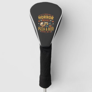Horror Movies Pizza Beer Halloween Design_1 Golf Head Cover