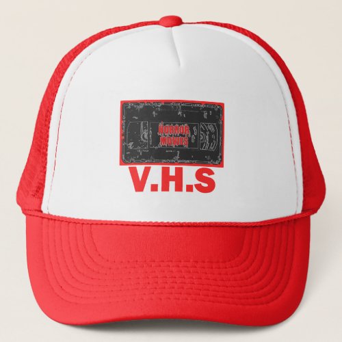 Horror Movies _VHS Red Trucker Hat