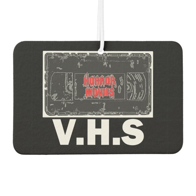 Horror Movies V.H.S White Air Freshener (Front)