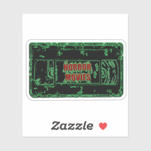 Horror Movies VHS Black Green Sticker