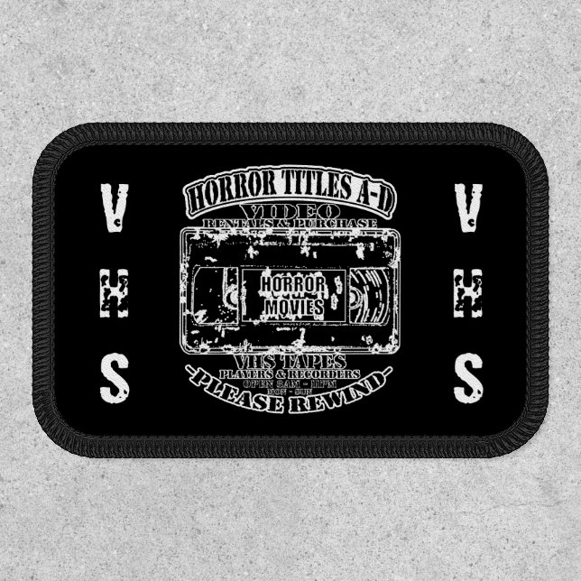 Horror Movies VHS Sign Patch (Front)