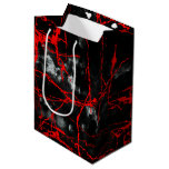 Horror Night Goth - Black and White,Red Medium Gift Bag
