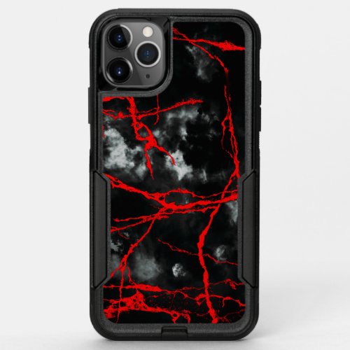 Horror Night Goth _ Black and WhiteRed OtterBox Commuter iPhone 11 Pro Max Case