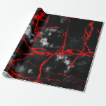 Horror Night Goth - Black and White,Red Wrapping Paper
