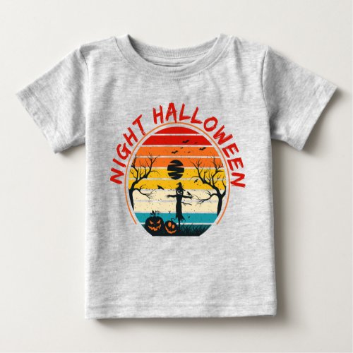 Horror Night Halloween Baby T_Shirt