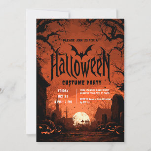 Horror Night Halloween Party Invitation