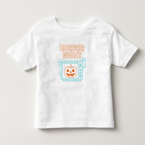 Horror Night Neon Halloween Clothes unisex Toddler T-shirt
