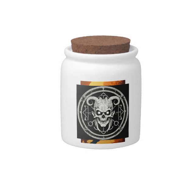 Horror Nightmare Devil Mug – Sinister Design for D Candy Jar (Front)
