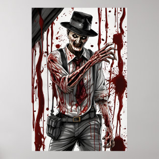 Horror Nightmare Poster - Blood Halloween Wall Art