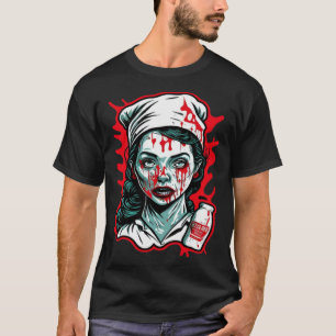 Horror Nurse Nightmare Scary Terrifying Halloween T-Shirt