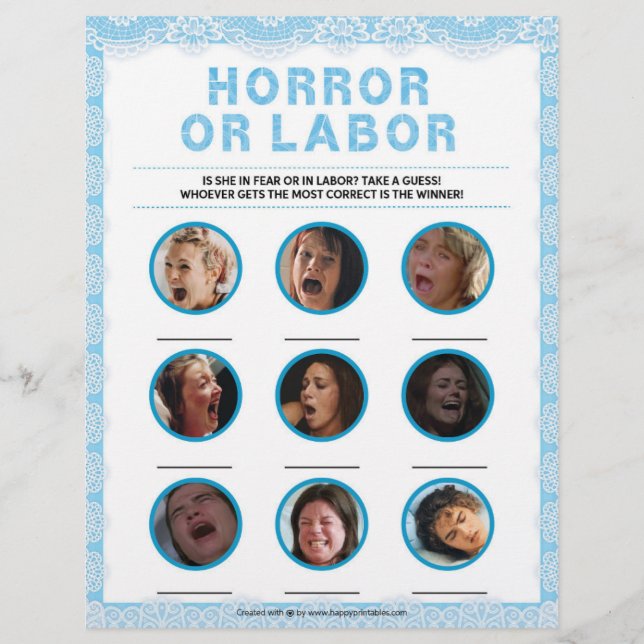 Horror Or Labor [Luxury Lace [Blue]] Letterhead (Front)