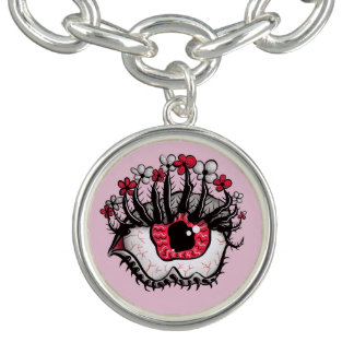Horror Pastel Goth Eye Macabre Pink Creepy Bracelet