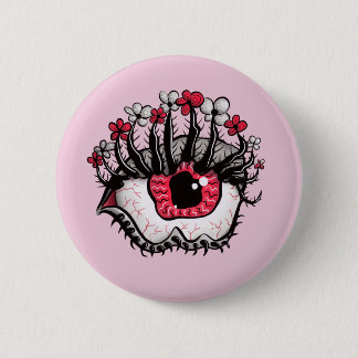 Horror Pastel Goth Eye Macabre Pink Creepy Button