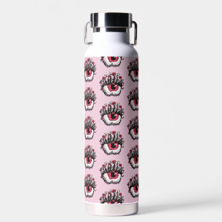 Horror Pastel Goth Eye Macabre Pink Creepy Water Bottle