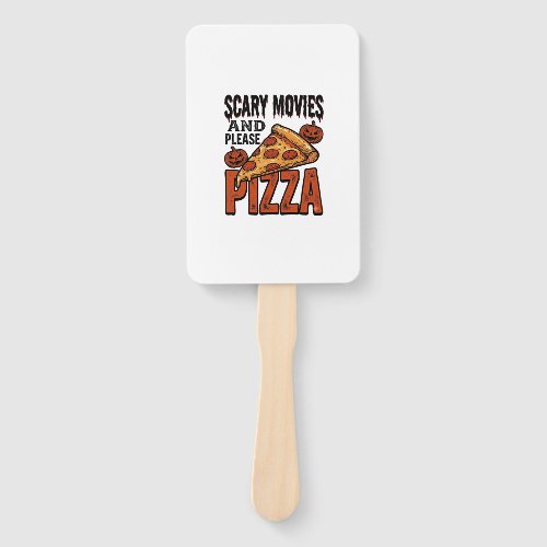 Horror Pizza Shirt for Scary Movie Night Fans_1 Hand Fan