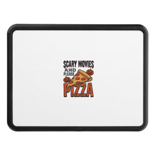 Horror Pizza Shirt for Scary Movie Night Fans_1 Hitch Cover