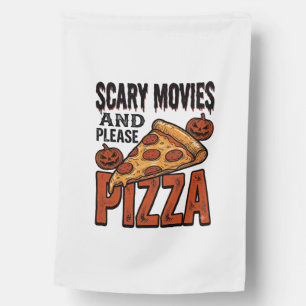 Horror Pizza Shirt for Scary Movie Night Fans_1 House Flag