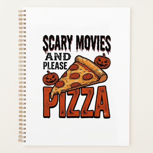 Horror Pizza Shirt for Scary Movie Night Fans_1 Planner
