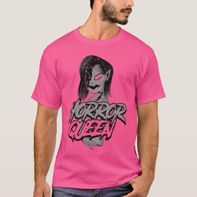 Horror queen Death Evil Monsters and Vampire Movie T-Shirt (Front)