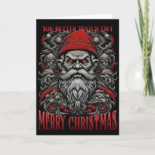 Horror Santa Christmas Holiday Card