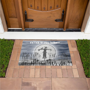 Horror Scarecrow Enter if you dare!!! Doormat