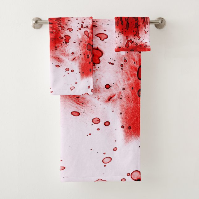 Horror Scary Bloody Halloween Bath Towel Set (Insitu)