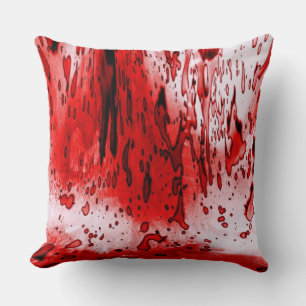 Horror Scary Bloody Halloween Throw Pillow