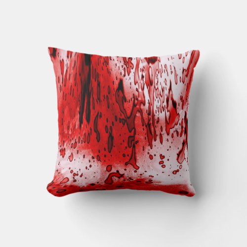 Horror Scary Bloody Halloween Throw Pillow