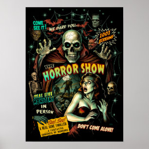 Horror Show Spook Show Poster – Retro Halloween