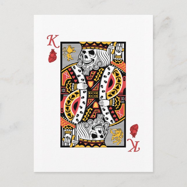 Horror Skeleton King Playing Card (Front)