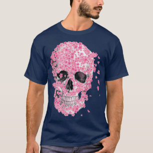 , Horror Skull Cherry Blossom, Japanese Sakura  T-Shirt