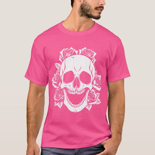 Horror Skull Skull Art Skull Gothic Heavy Metal T-Shirt (Front)