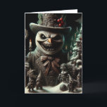 Horror Snowman Christmas Card<br><div class="desc">A horror snowman festive Christmas card AI generated art</div>