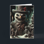 Horror Snowman Christmas Card<br><div class="desc">A horror snowman festive Christmas card AI generated art</div>