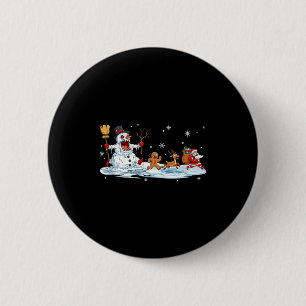 Horror Snowman Christmas Reindeer Gingerbread Sant Button
