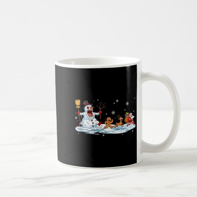 Horror Snowman Christmas Reindeer Gingerbread Sant Coffee Mug (Right)