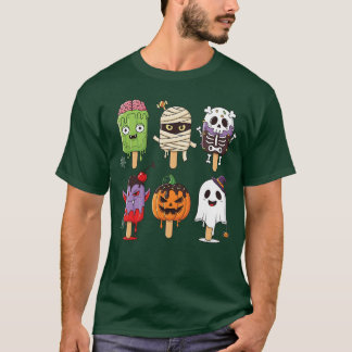 Horror Summer Popsicle Halloween Ice Cream Summerw T-Shirt
