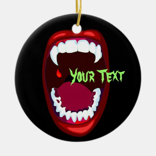 Horror Teeth Vampire Fangs Spooky Ornament