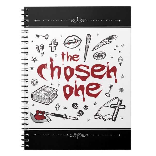 Horror TV Vampire Slayer Theme Writing Notebook (Front)