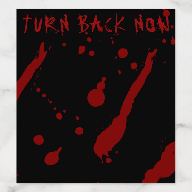 Horror Vampire Theme Turn Back Now Envelope Liner (Design)