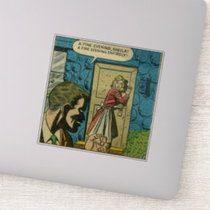 Horror vintage comics Golden age Sticker