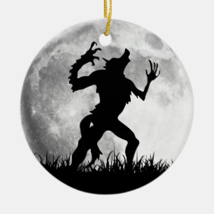 Horror Werewolf Full Moon Transformation - Cool Ceramic Ornament