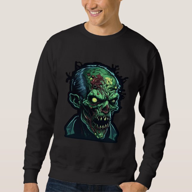 Horror Zombie Monster Nightmare Scary Terrifying H Sweatshirt (Front)