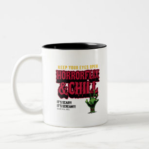 Horrorflix And Chill  Two-Tone Coffee Mug