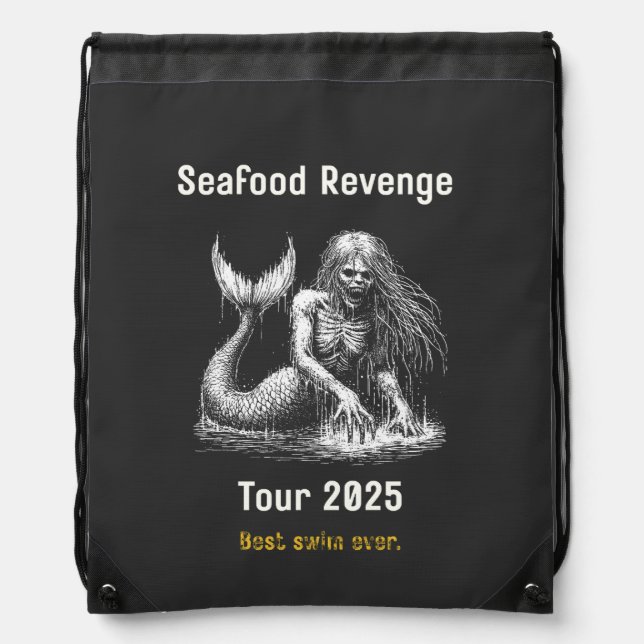 HorrorMermaid Drawstring Bag (Front)
