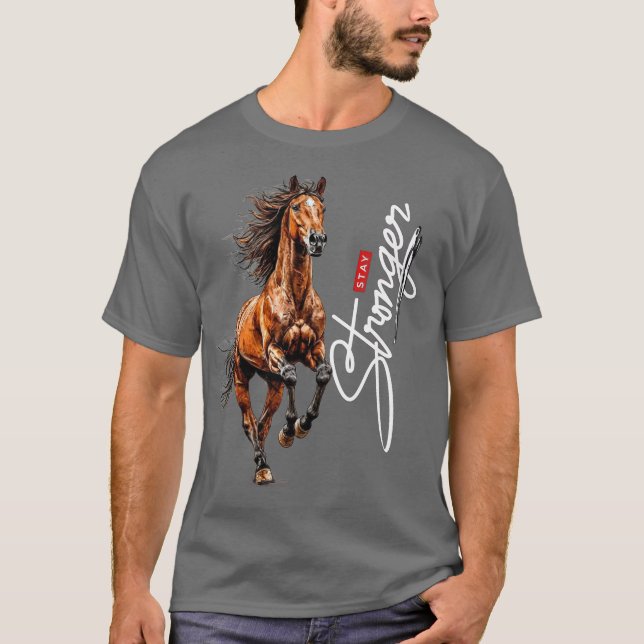 hors t-shirt mens rider horses life (Front)